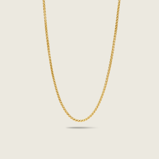 3mm Gold Wheat Chain