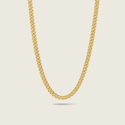 8mm Gold Miami Cuban Chain