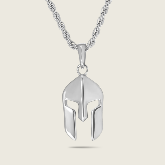 Silver Spartan Necklace