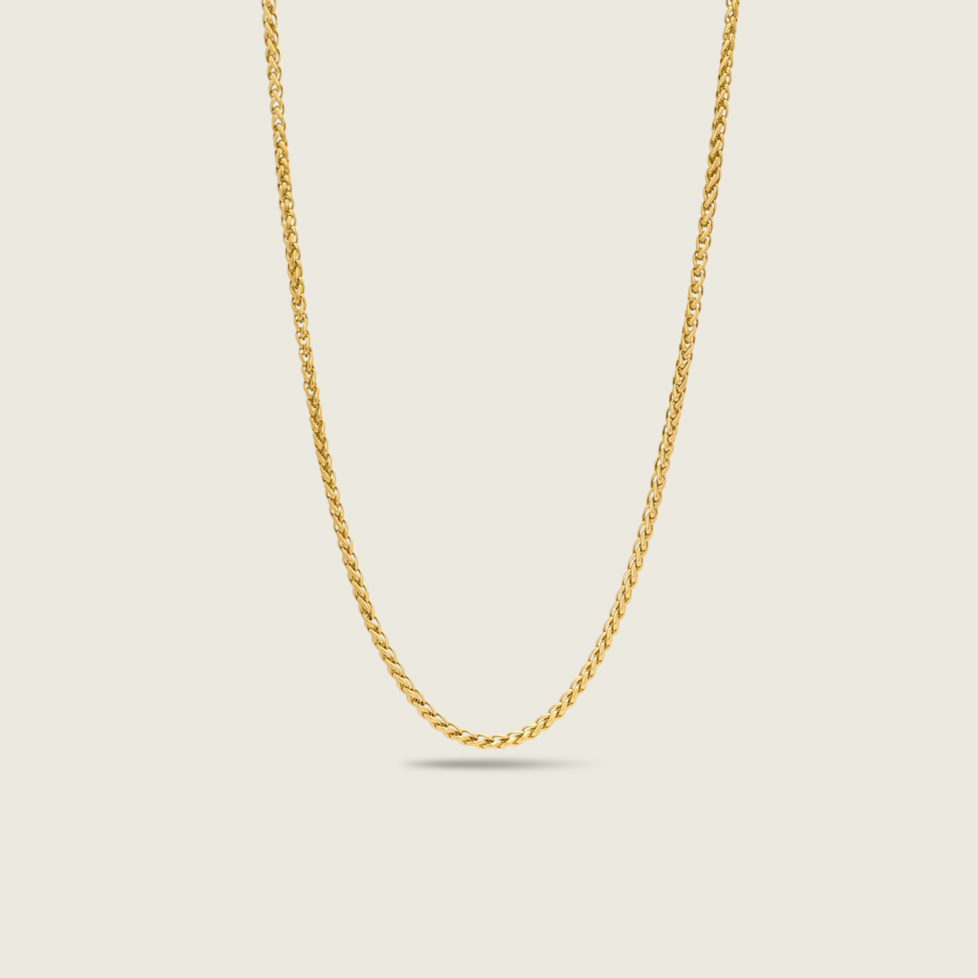 3mm Gold Wheat Chain