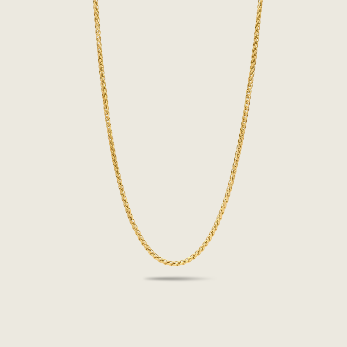 3mm Gold Wheat Chain