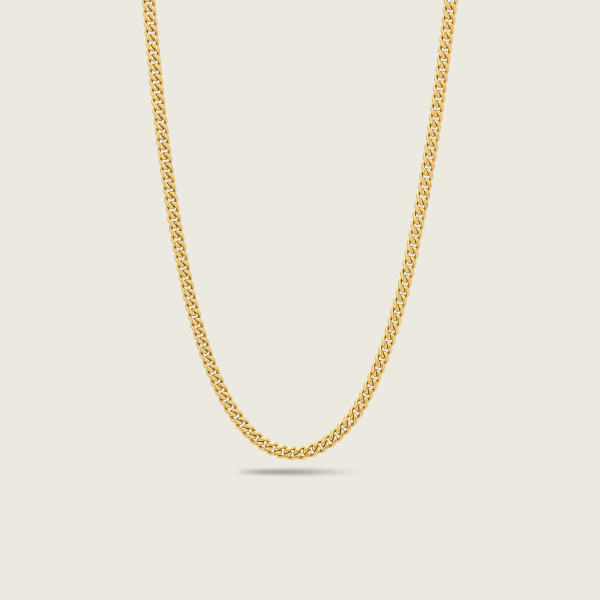 3mm Gold Miami Cuban Chain