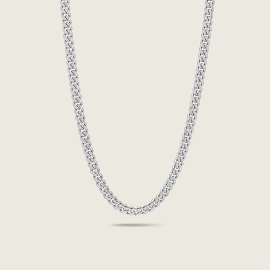 8mm Silver Miami Cuban Chain