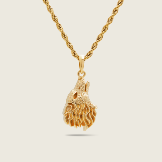 Gold Wolf Necklace
