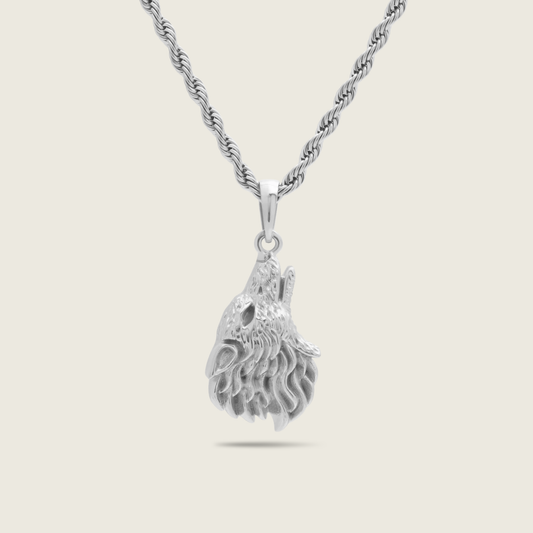 Silver Wolf Necklace